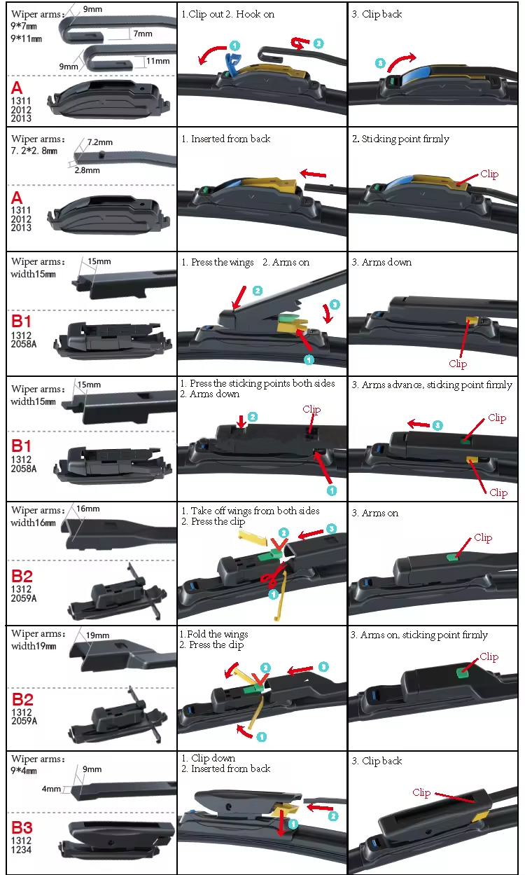 how to intall best hybrid wiper blades